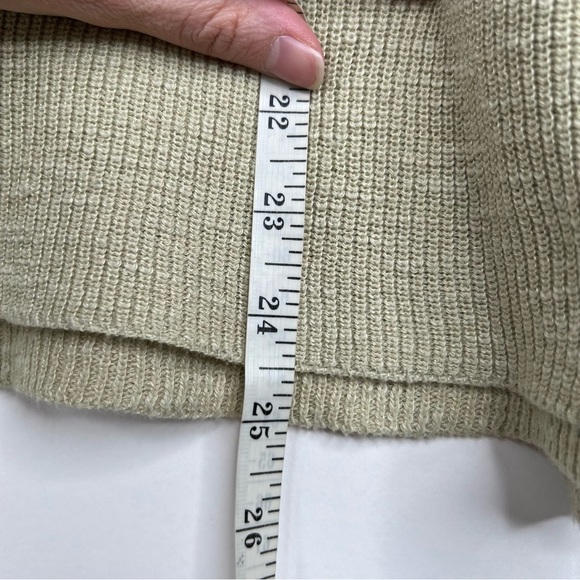 Free People Beach Malibu Sweater Ribbed Knit Oversized Yellow Green Neutral XS - Picture 10 of 10